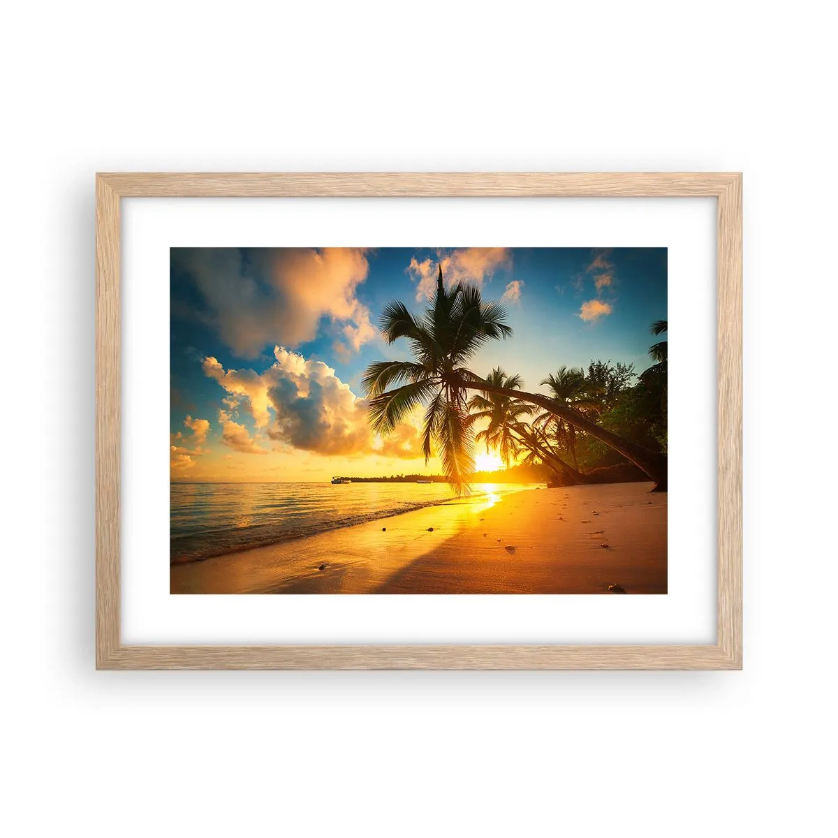 Poster in cornice rovere chiaro - Sogno dei Caraibi - 40x30 cm