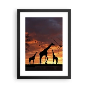 Poster in cornice nera - Piccola cena tra amici - 30x40 cm