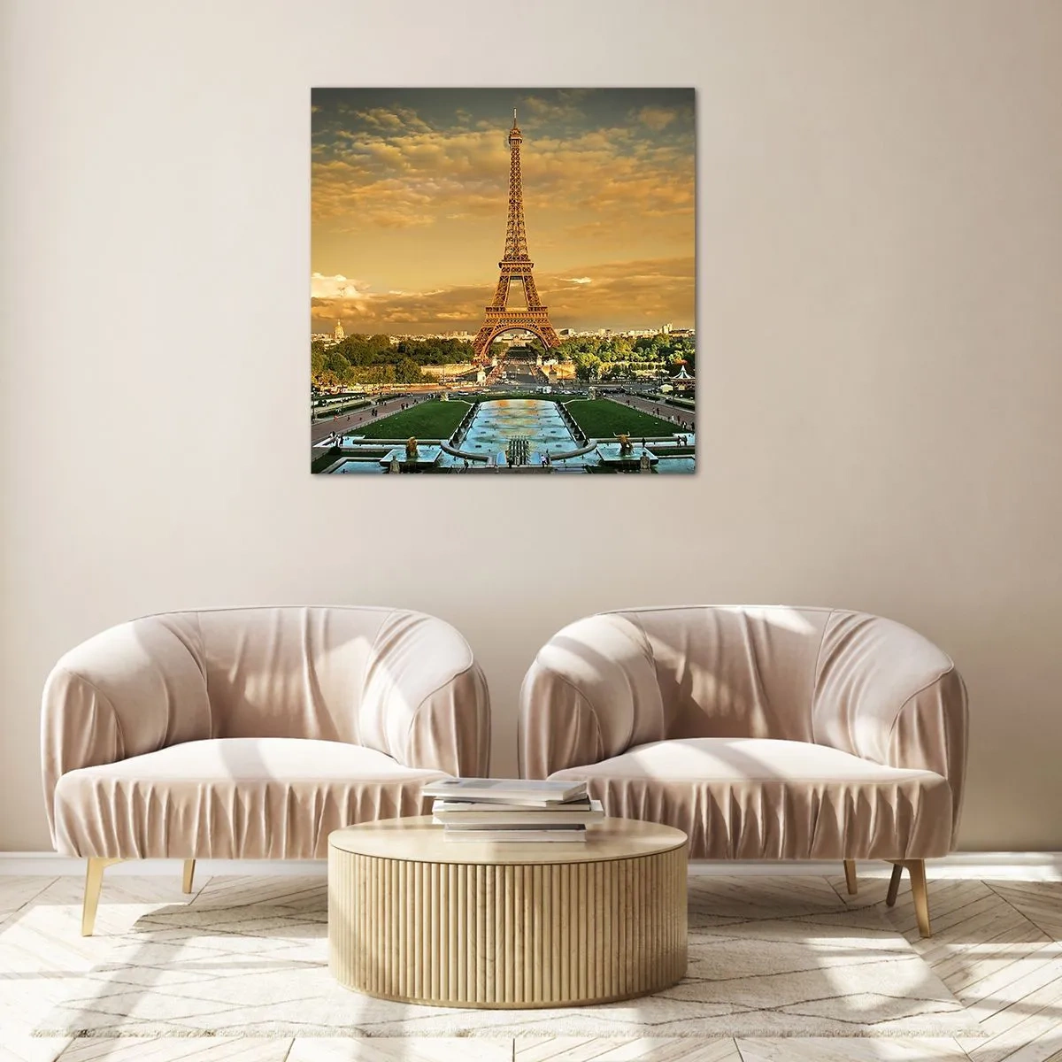Quadro su vetro - La regina di Parigi - 70x70 cm