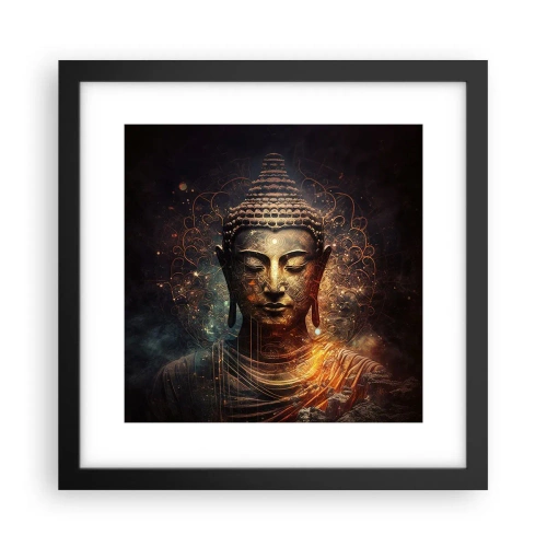 Poster in cornice nera - Equilibrio spirituale - 30x30 cm