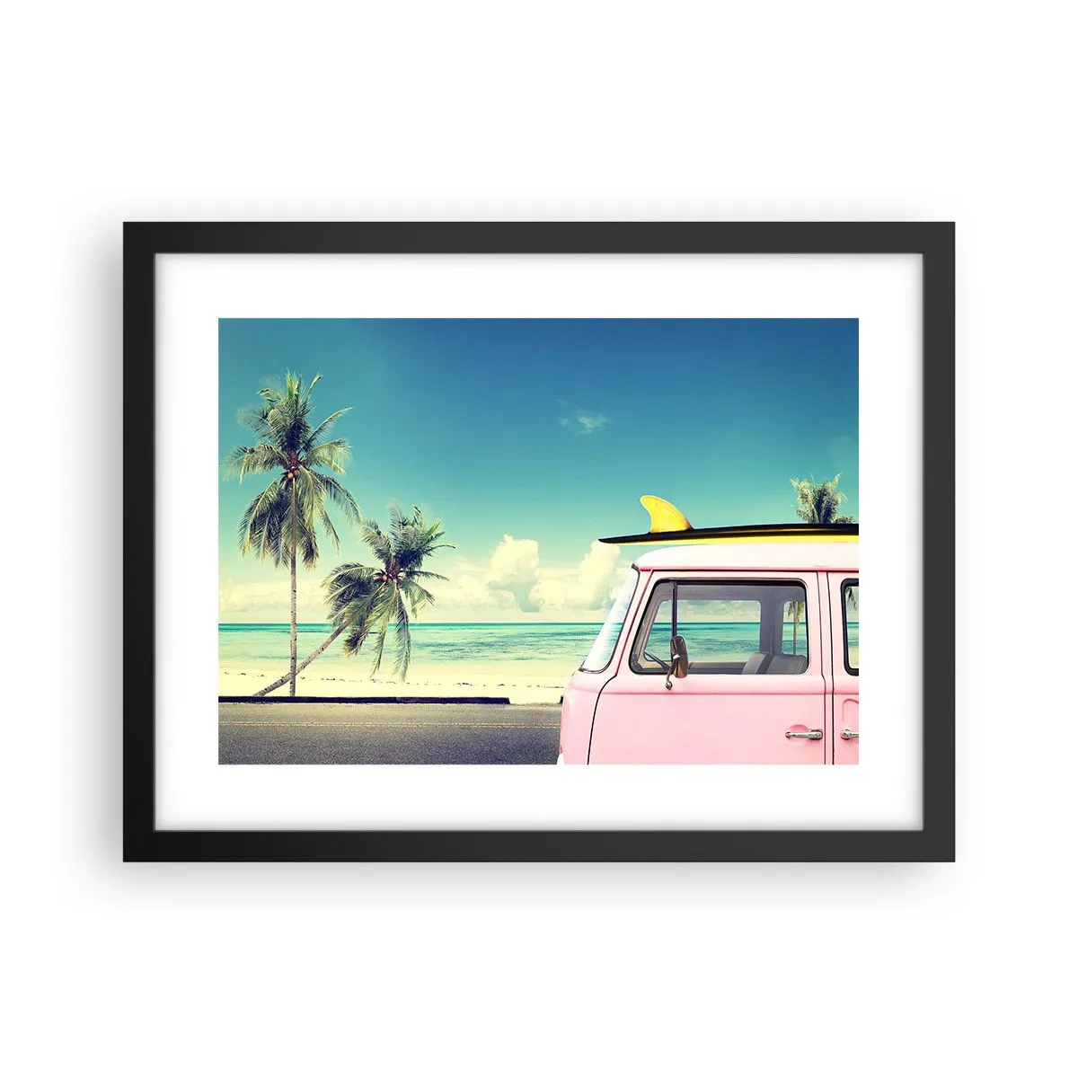 Poster in cornice nera - Tempo di vacanze - 40x30 cm