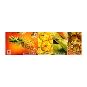 Campione di Fotomurale Adesivo Deluxe Sticker - Succosa freschezza tropicale - Frutta, Ananas, Acqua - 100x30 cm
