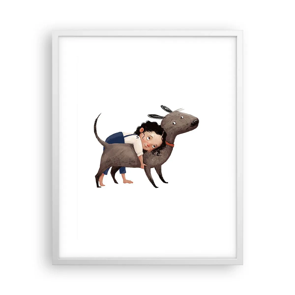 Poster in cornice bianca - I migliori amici - 40x50 cm