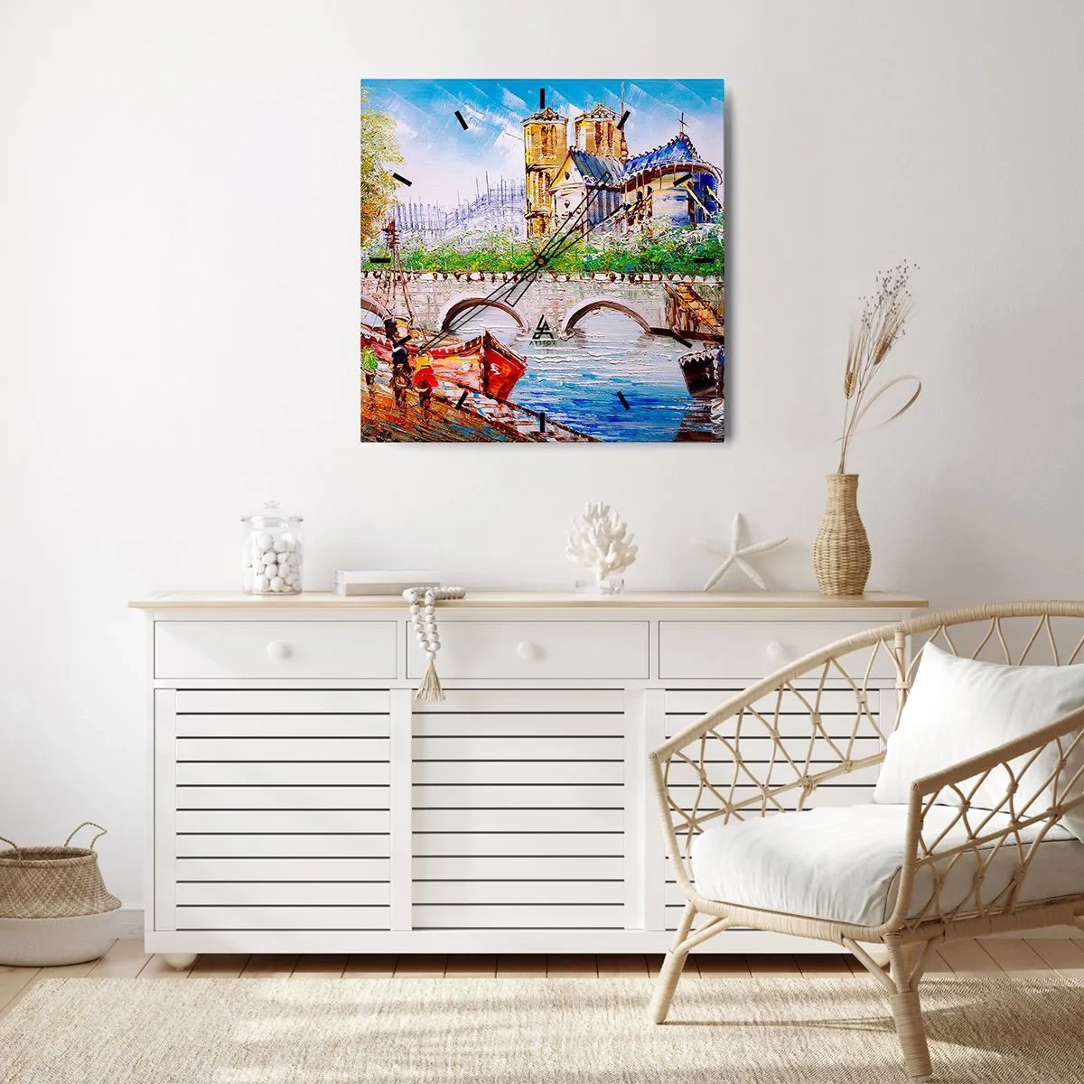 Orologio da parete - Orologio in Vetro - Il loro tempo non passa mai - 40x40 cm