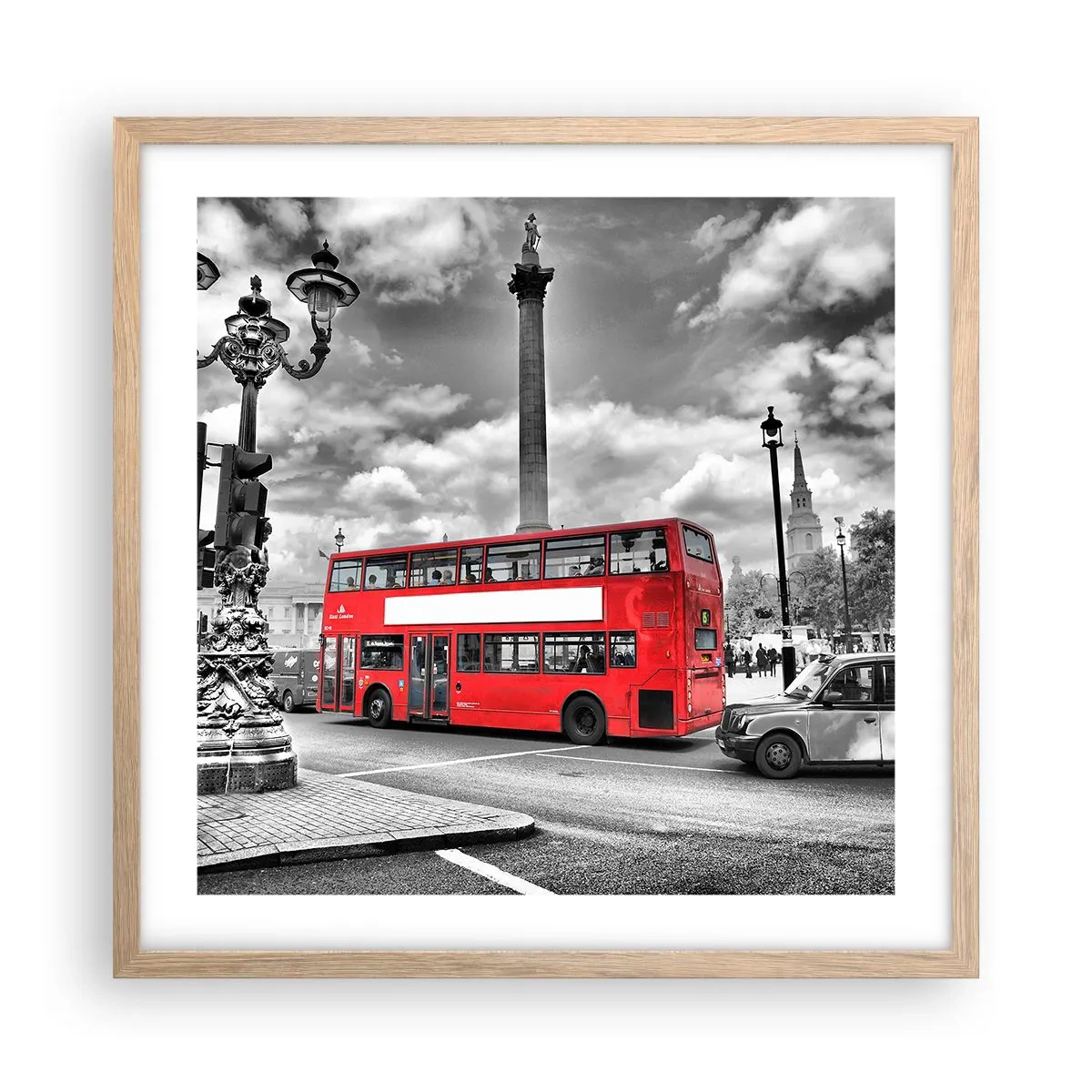 Poster in cornice rovere chiaro - Il vero flusso sanguigno della città - 50x50 cm