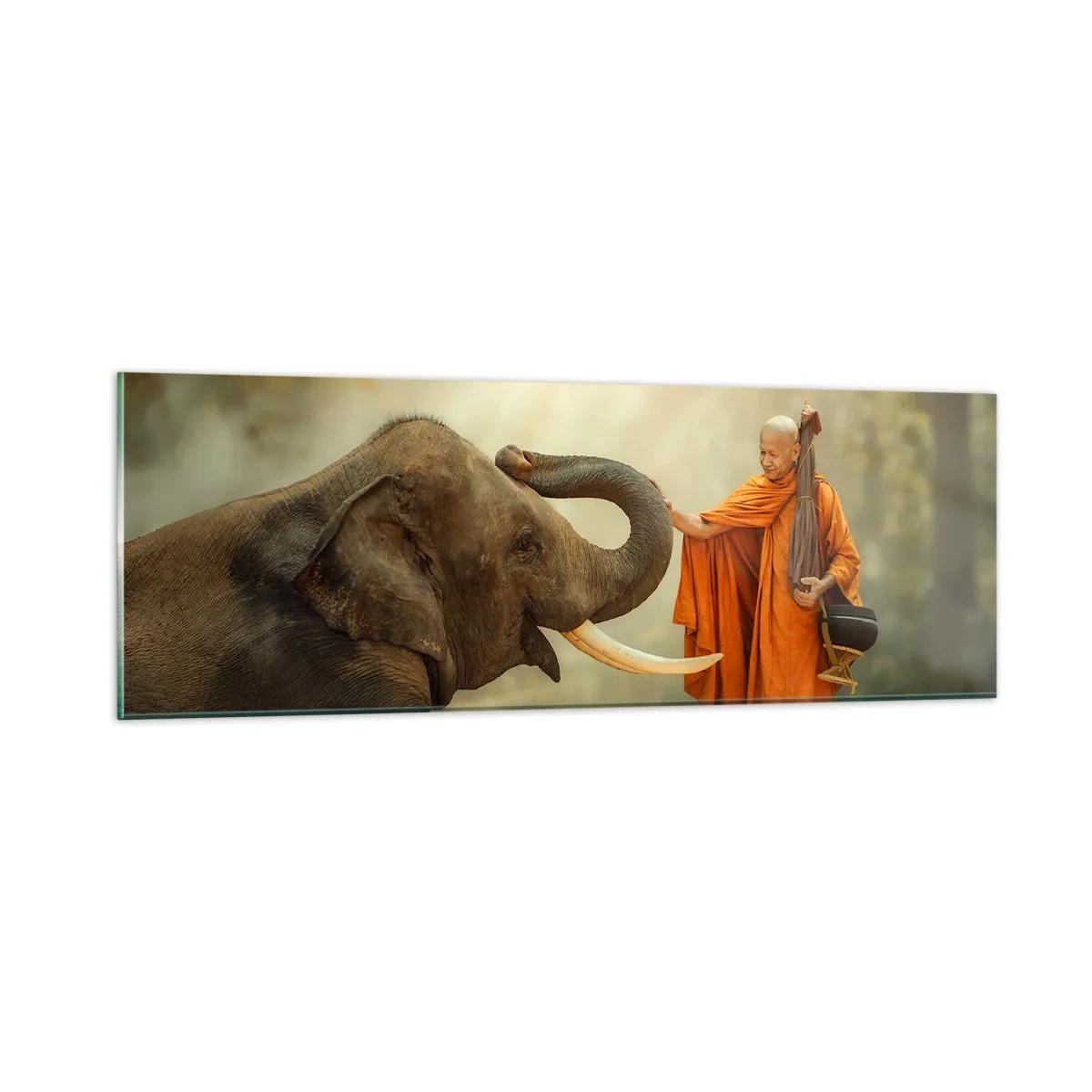 Quadro su vetro - Incontro nel viaggio - 90x30 cm