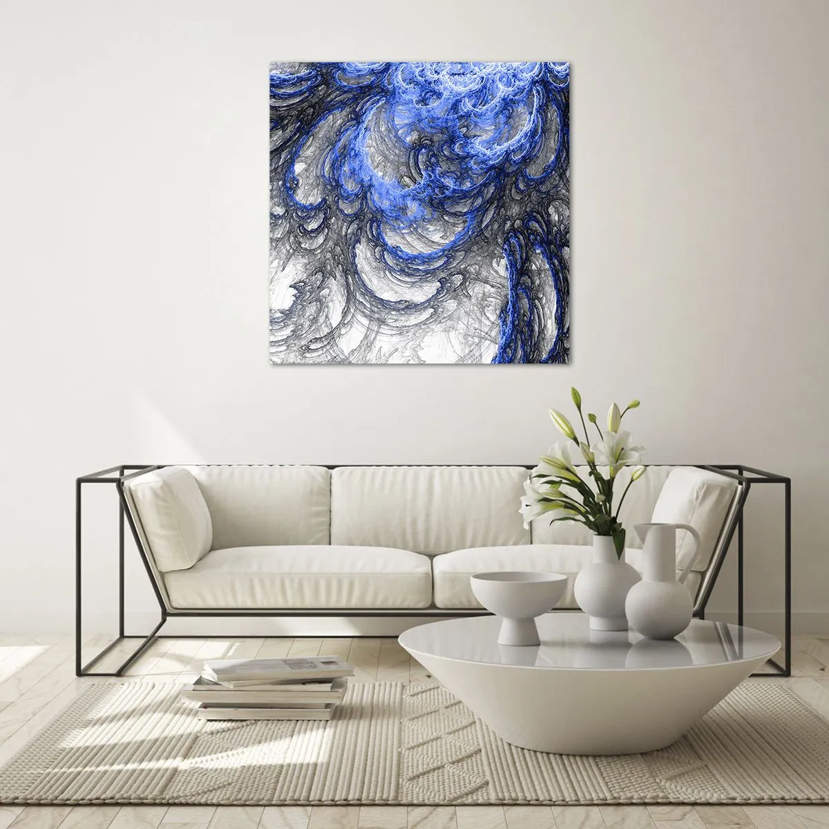 Quadro su vetro - La nascita dell'onda - 60x60 cm