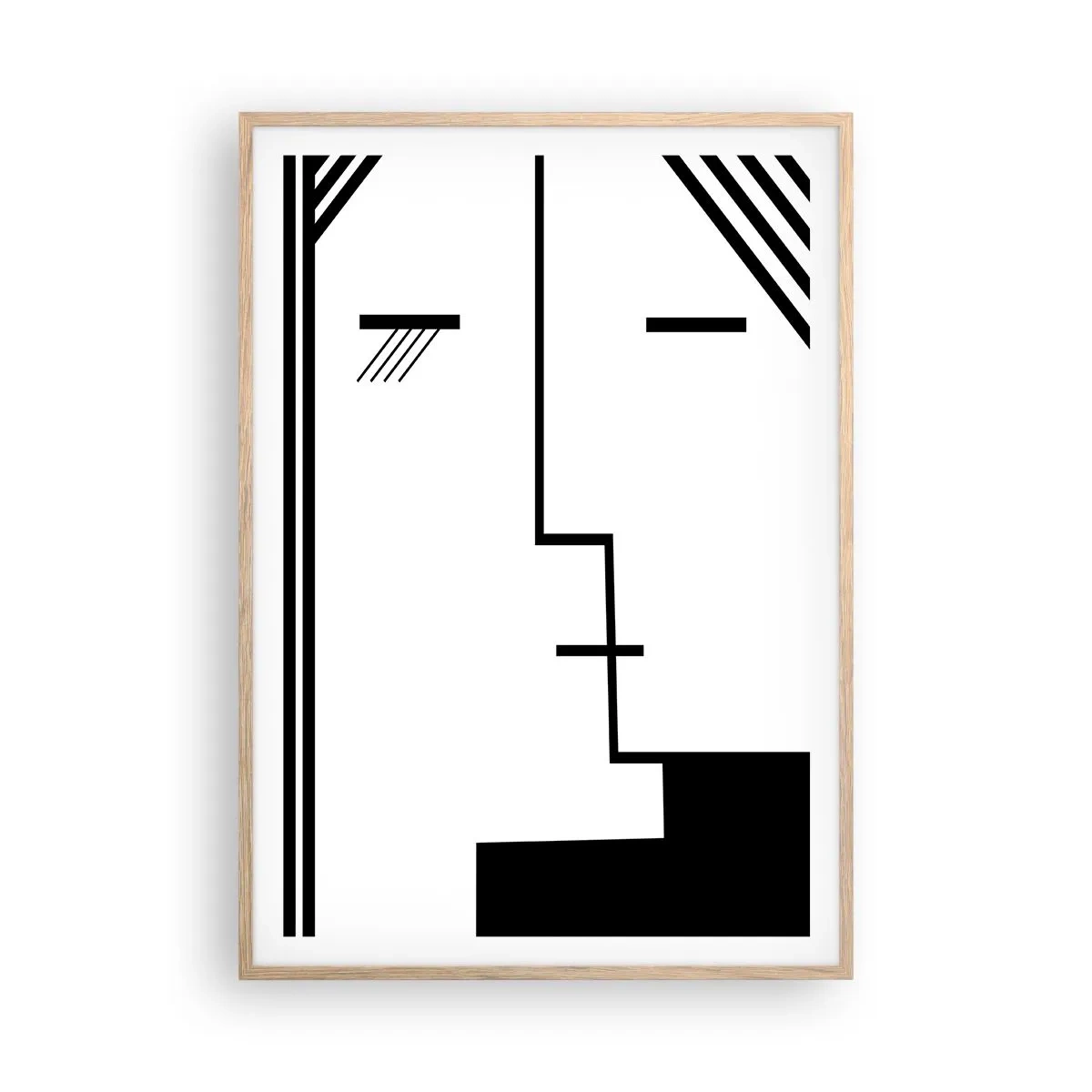 Poster in cornice rovere chiaro - Semplicemente un bacio - 70x100 cm