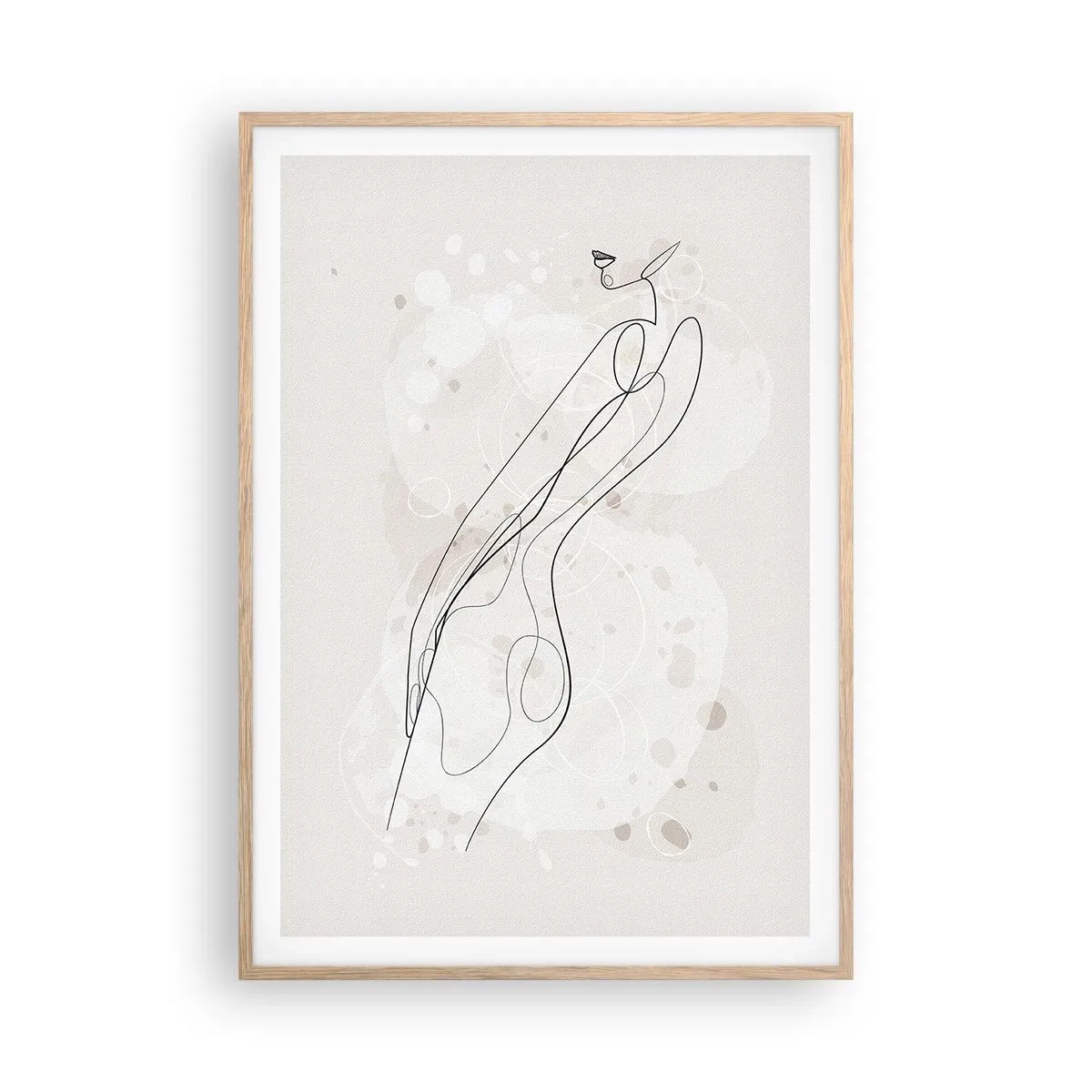 Poster in cornice rovere chiaro - Errando con lo sguardo - 70x100 cm