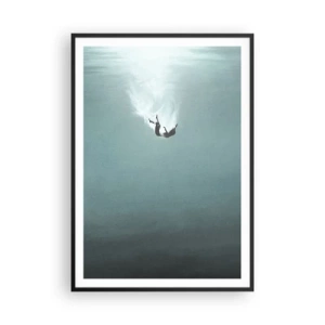 Poster in cornice nera - Nell'abbraccio dell'oceano - 70x100 cm