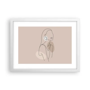 Poster in cornice bianca - Icona di giovinezza - 40x30 cm