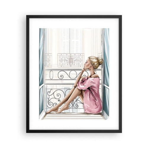Poster in cornice nera - Mattino parigino - 40x50 cm