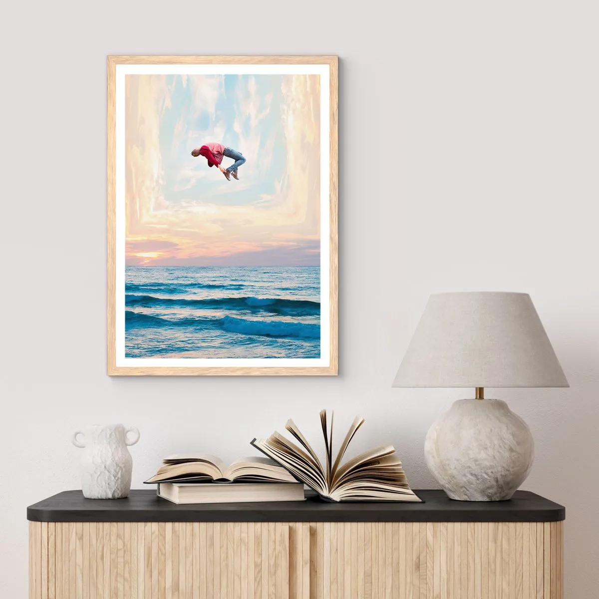 Poster in cornice rovere chiaro - In un'altra dimensione - 70x100 cm