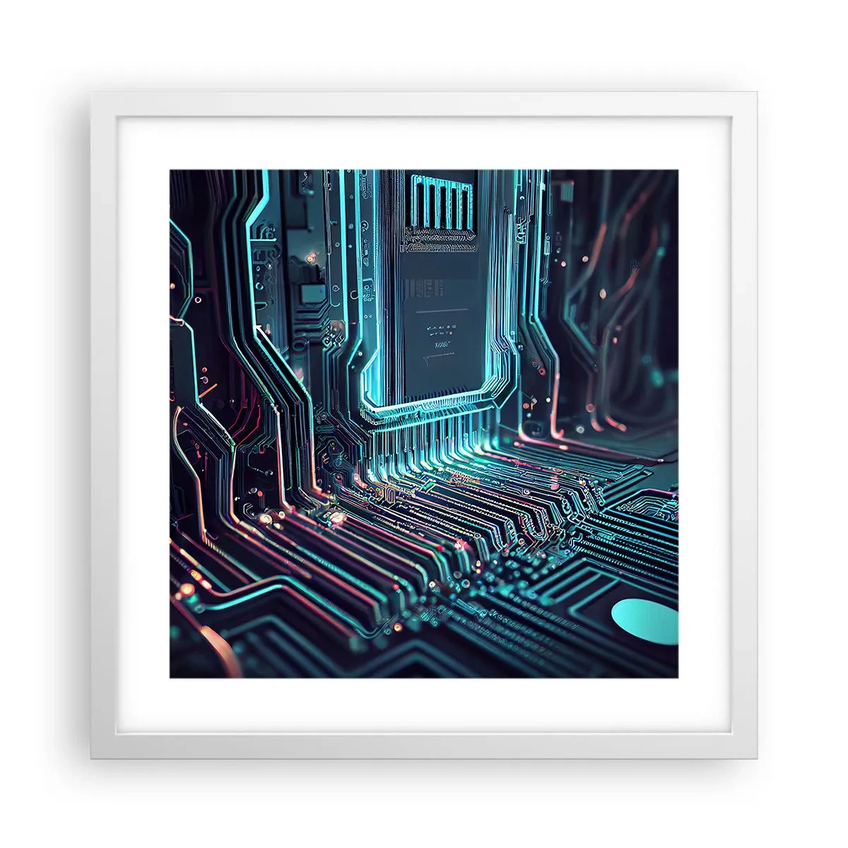 Poster in cornice bianca - Sto pensando qualcosa... - 40x40 cm