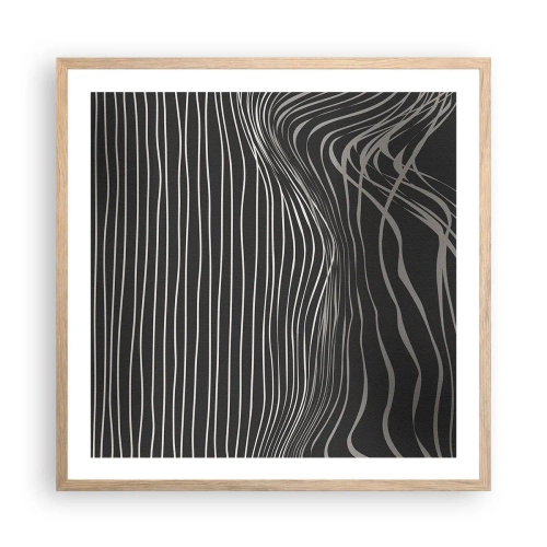 Poster in cornice rovere chiaro - Ritmo e accento - 60x60 cm