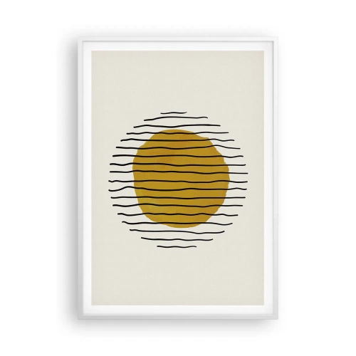 Poster in cornice bianca - Astrazione fremente di calore - 70x100 cm