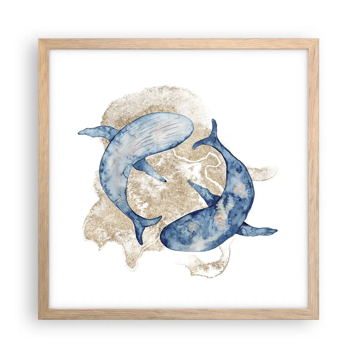 Poster in cornice rovere chiaro - Amicizia o amore? - 40x40 cm