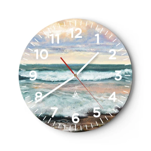 Orologio da parete - Orologio in Vetro - Dove l'anima si calma - 40x40 cm