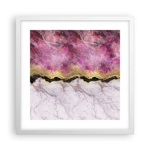 Poster in cornice bianca - Sul confine - 40x40 cm