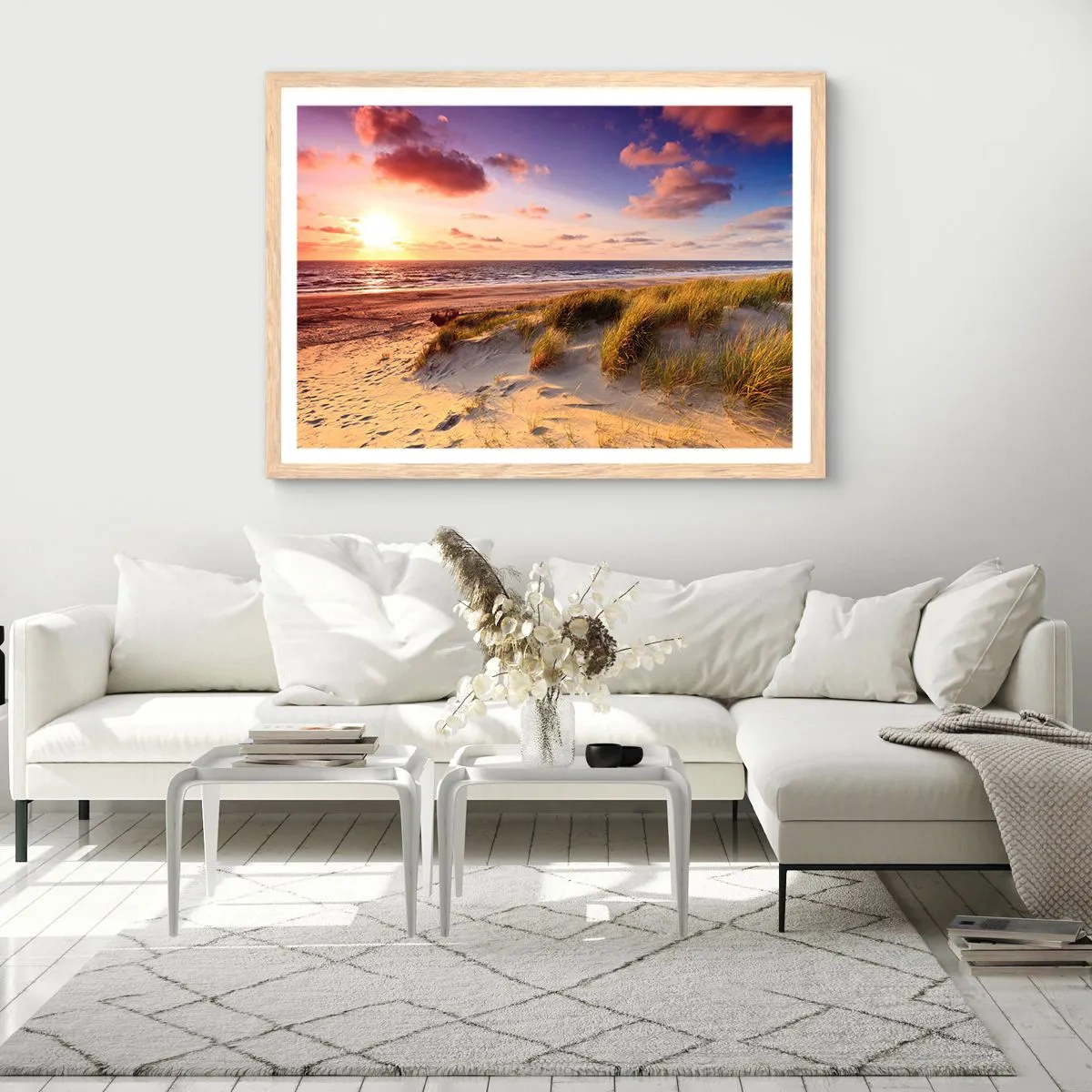 Poster in cornice rovere chiaro - L'aria già profuma di estate - 91x61 cm