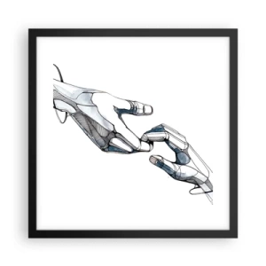 Poster in cornice nera - Buon gesto - 40x40 cm