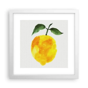 Poster in cornice bianca - Scoprire il sapore del sole - 30x30 cm