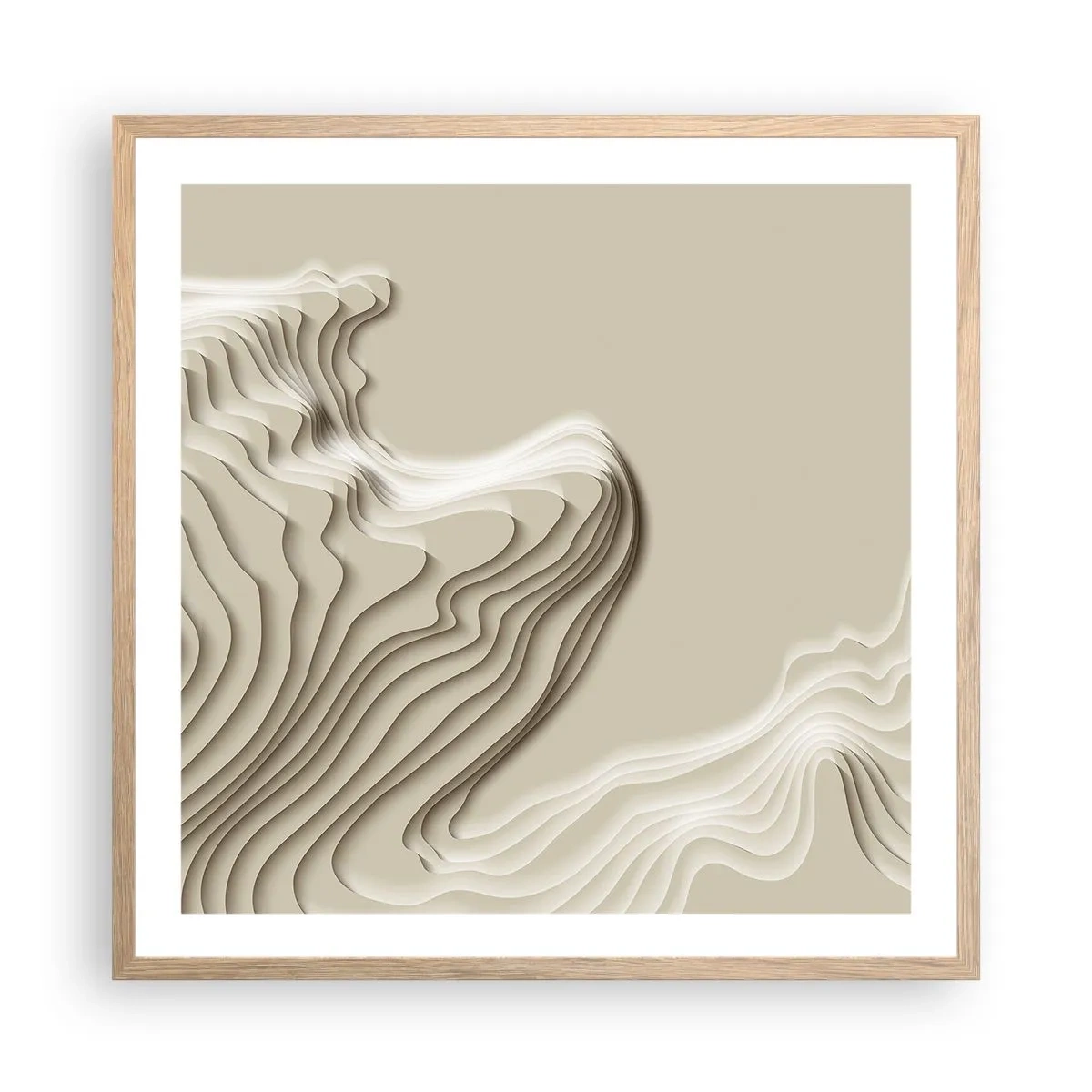 Poster in cornice rovere chiaro - La topografia dell'arte - 60x60 cm