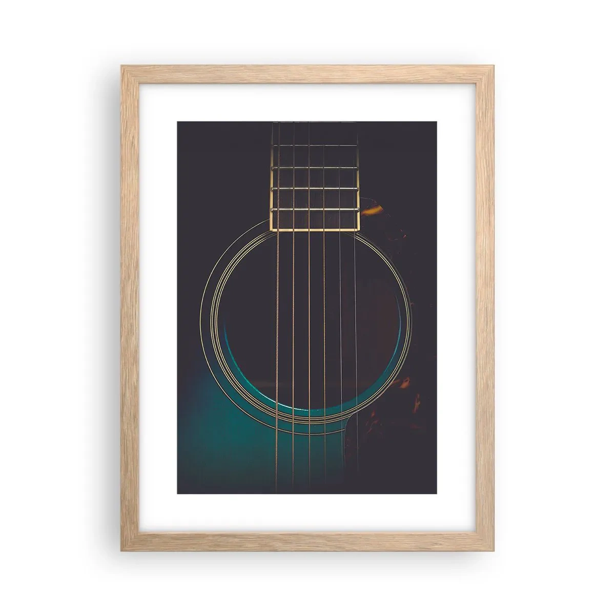 Poster in cornice rovere chiaro - L'attimo prima del suono - 30x40 cm