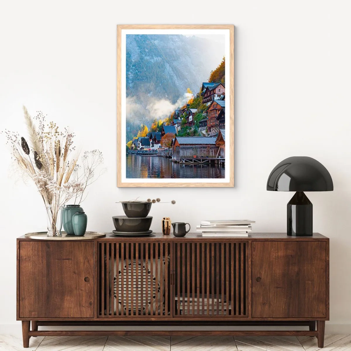 Poster in cornice rovere chiaro - Atmosfera alpina - 61x91 cm