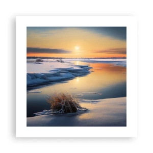 Poster - Tramonto invernale - 40x40 cm