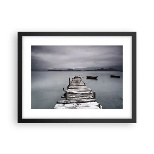 Poster in cornice nera - Domani puoi partire - 40x30 cm