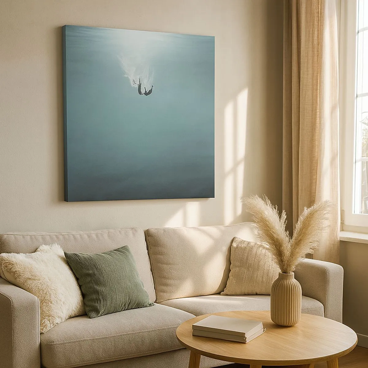 Quadro su tela - Stampe su Tela - Nell'abbraccio dell'oceano - 30x30 cm