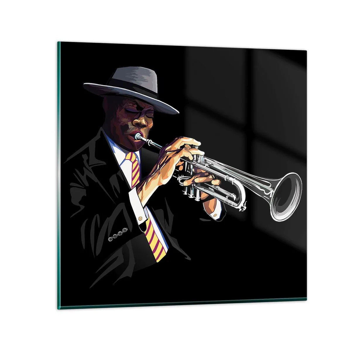 Quadro su vetro - Il fascino della Old School - 40x40 cm