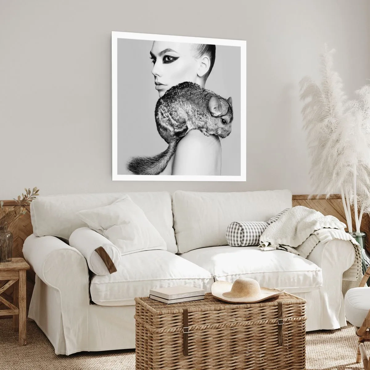 Poster - Dama con il cincillà - 40x40 cm