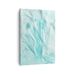 Quadro su tela - Stampe su Tela - Un motivo astratto nelle tonalità pastello del blu e del bianco. - 70x100cm - Insieme per sempre - Decorazione murale moderna per soggiorno e camera da letto ARTTOR