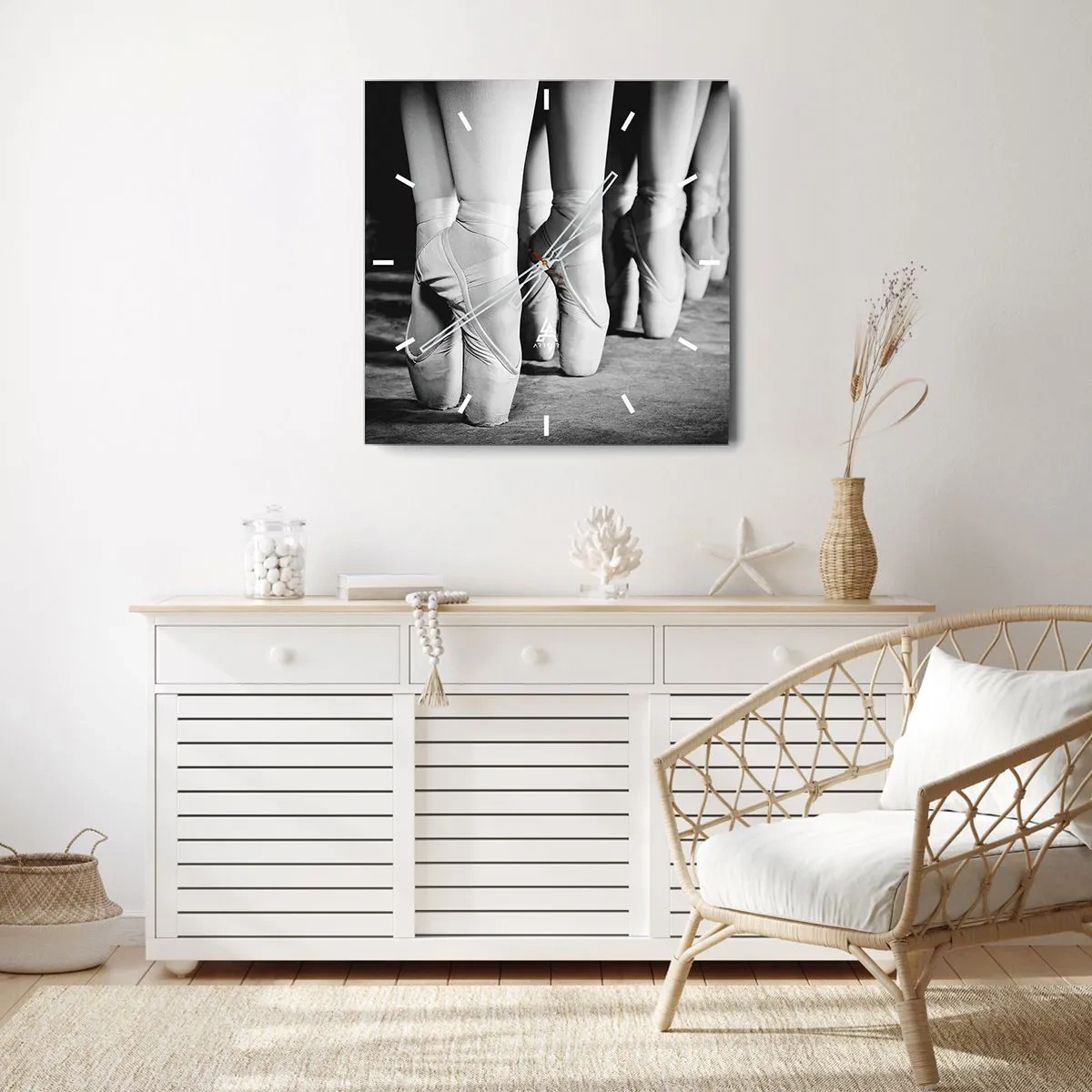 Orologio da parete - Orologio in Vetro - Insieme, con leggerezza - 30x30 cm