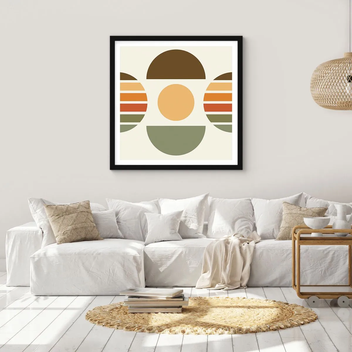 Poster in cornice nera - Nei colori della terra - 50x50 cm