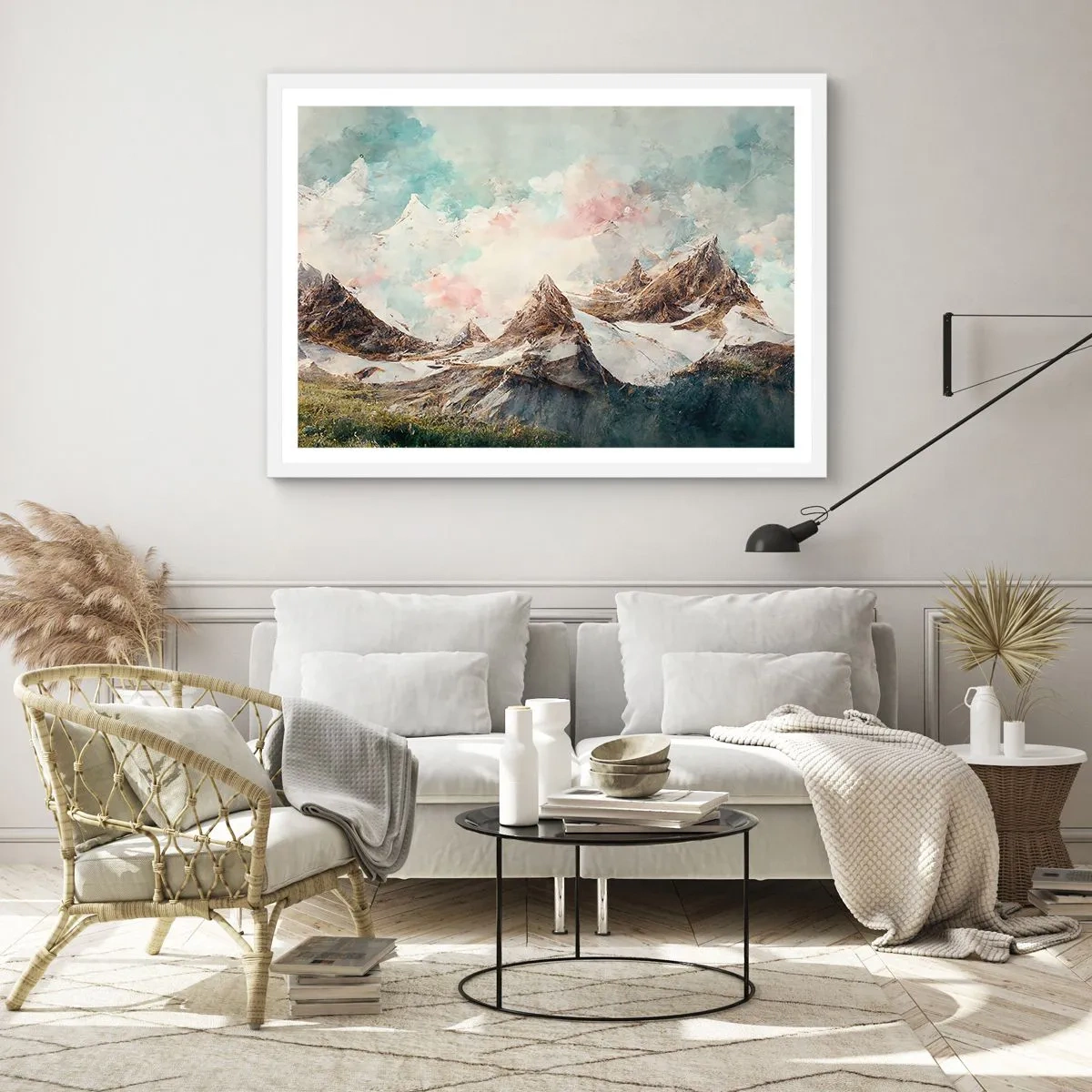 Poster in cornice bianca - Lame di roccia - 40x30 cm