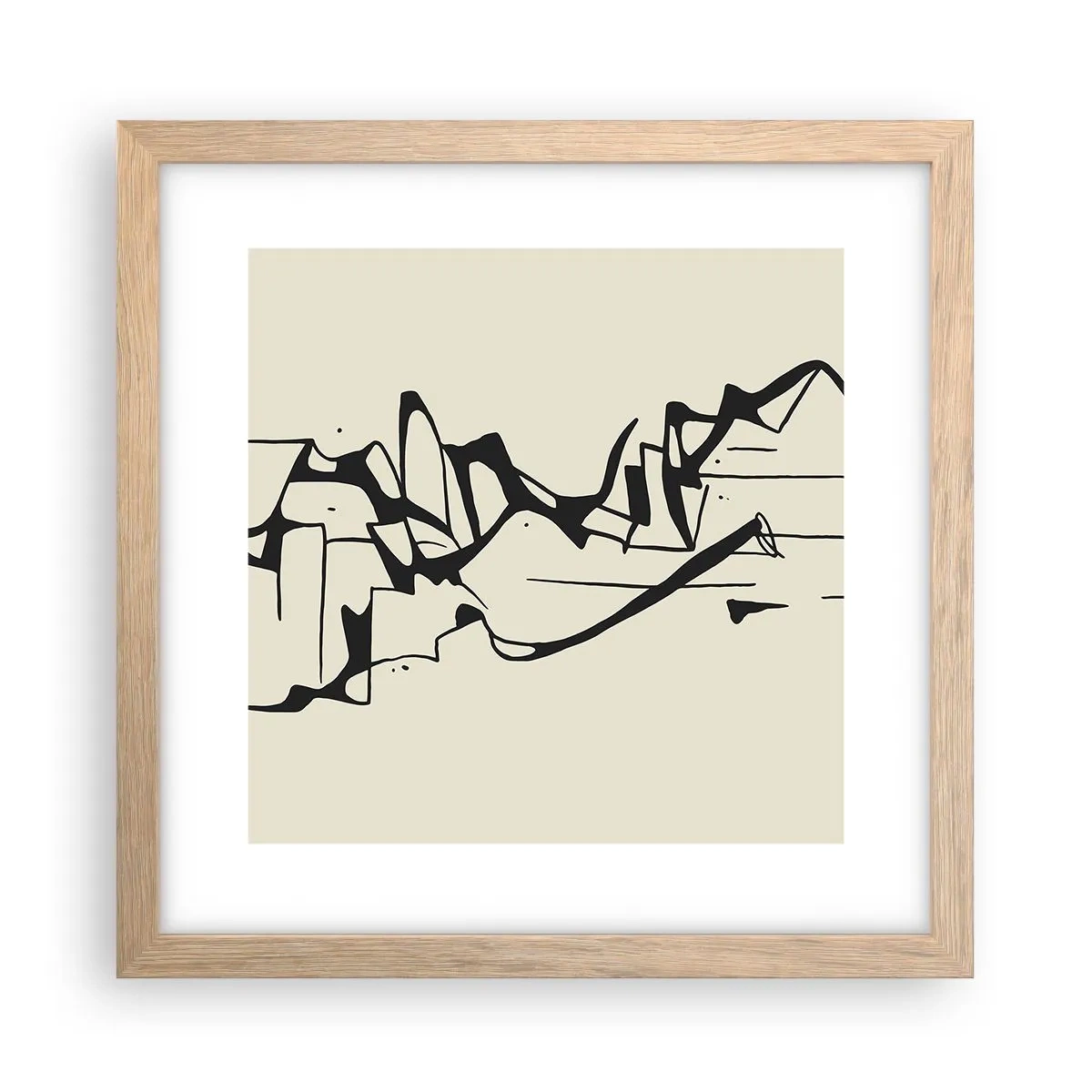 Poster in cornice rovere chiaro - Forse è un paesaggio - 30x30 cm