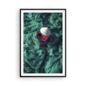Poster in cornice nera - Nel mare di reti - 61x91 cm