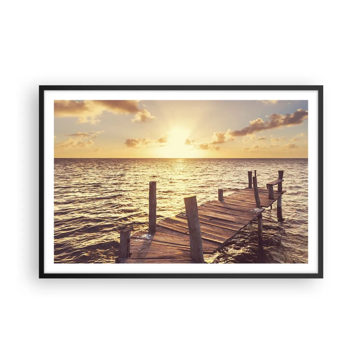 Poster in cornice nera - Il paese dorato della mitezza - 91x61 cm