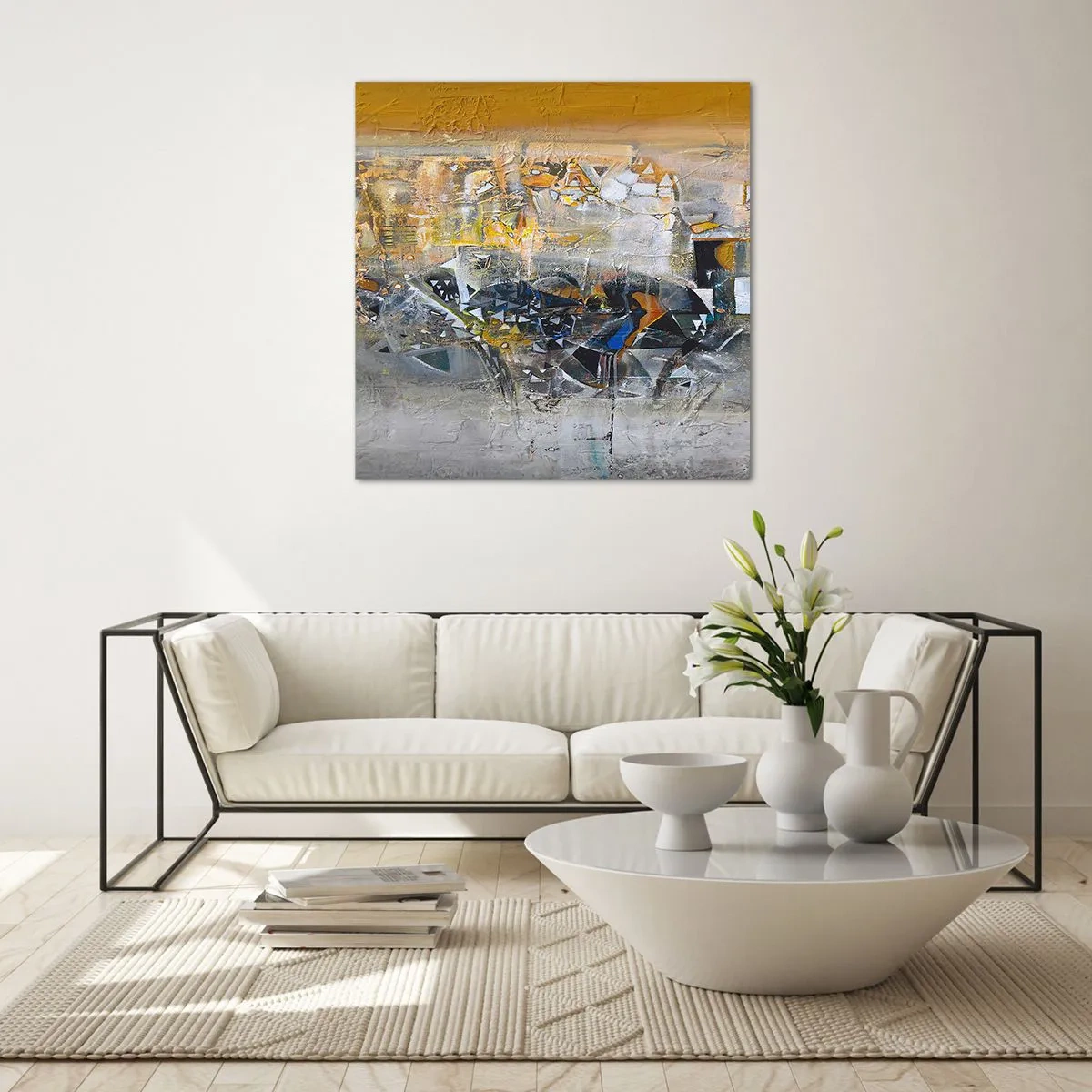 Quadro su vetro - Tutto andrà bene - 40x40 cm