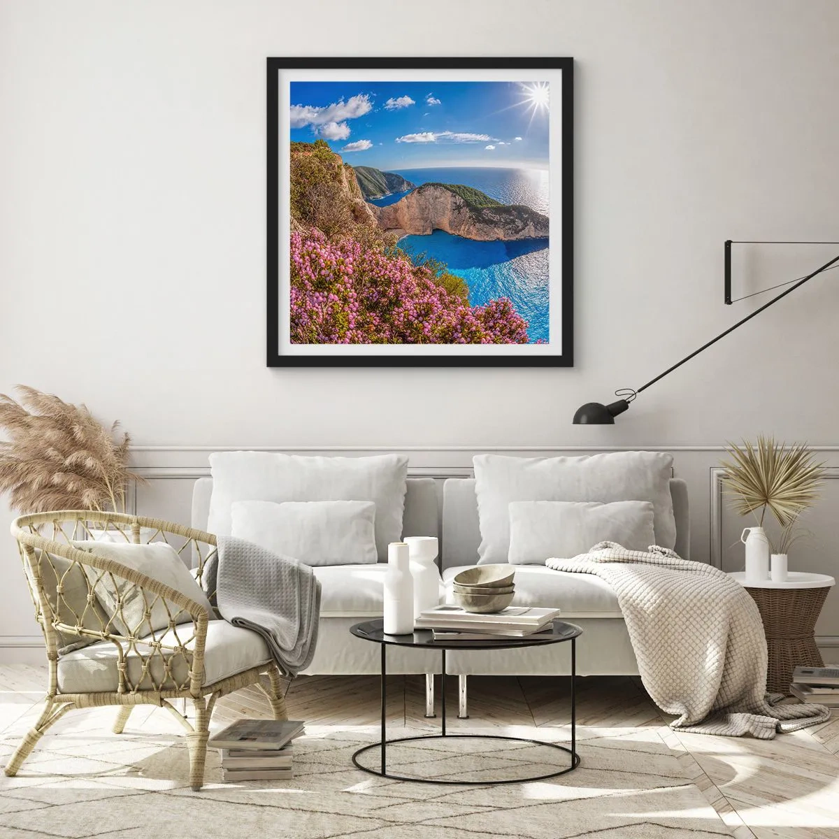 Poster in cornice nera - Le mie grosse vacanze greche - 30x30 cm