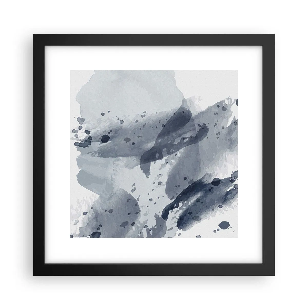 Poster in cornice nera - Studio della natura dell'acqua - 30x30 cm