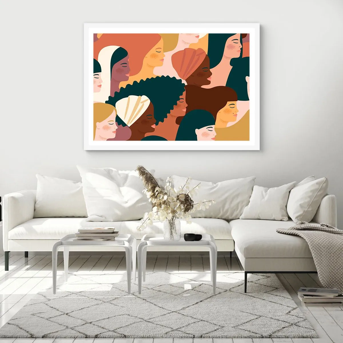 Poster in cornice bianca - Solo femminilità - 70x50 cm