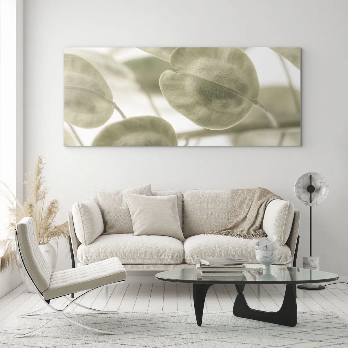 Quadro su vetro - All'inizio vi erano le foglie... - 100x40 cm