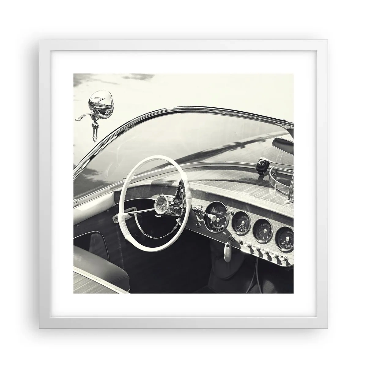 Poster in cornice bianca - Il ricco e il povero - 40x40 cm