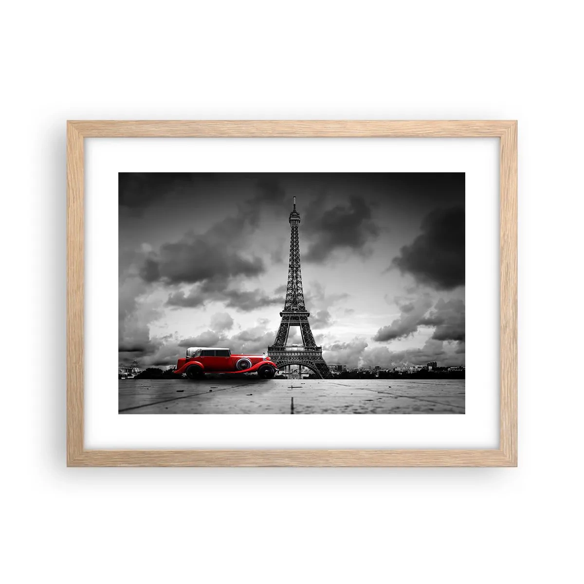 Poster in cornice rovere chiaro - Non molto tempo fa a Parigi - 40x30 cm