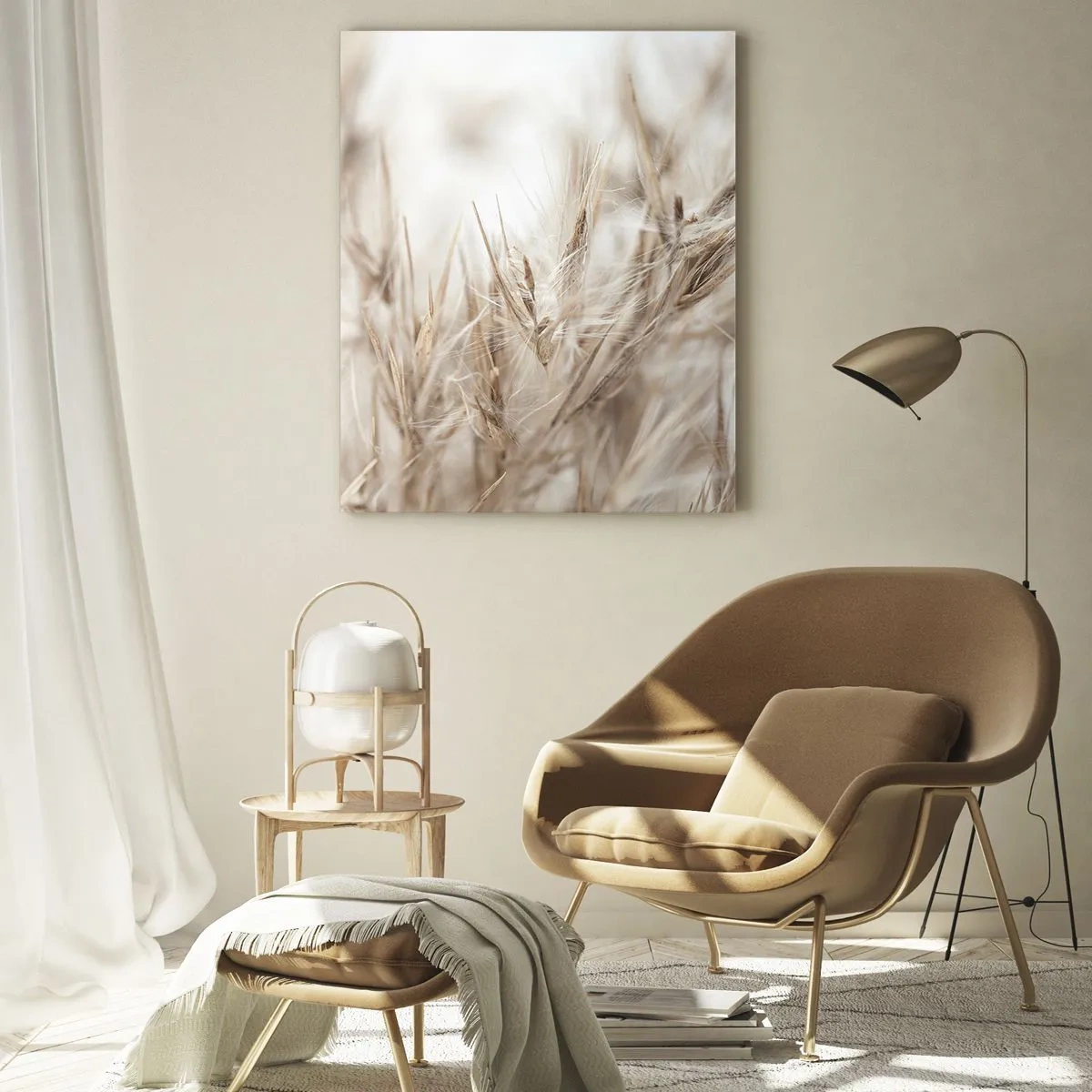 Quadro su vetro - Prato e vento - 70x100 cm