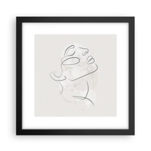 Poster in cornice nera - Profilo di sogno - 30x30 cm